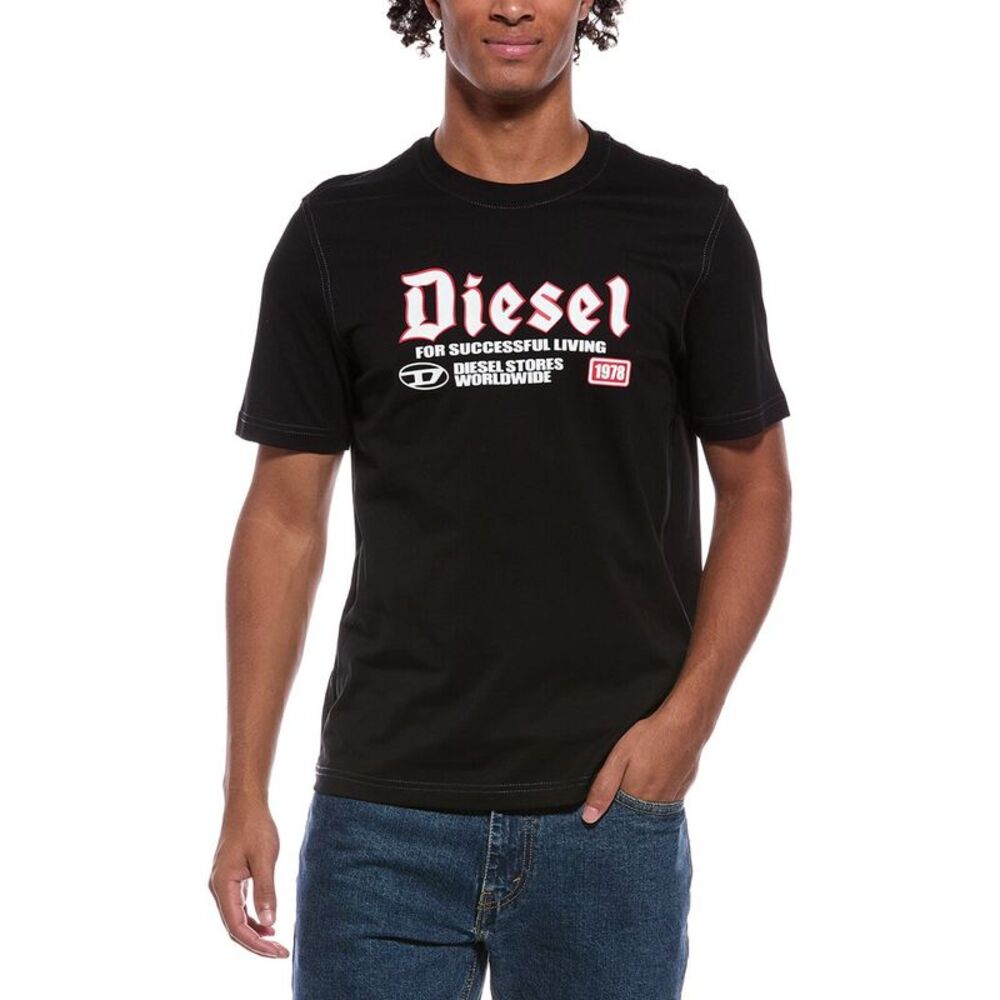 Diesel Mens  T-Shirt, Black